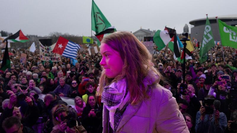 Klimaaktivistin Greta Thunberg bekundet erneut ihre Solidarität mit den Palästinensern.