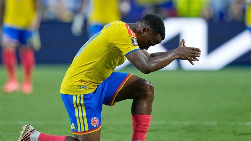 Kolumbiens Jhon Arias bejubelt das frühe 1:0.