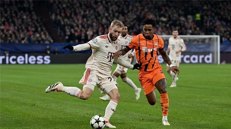 Bayern auf Kurs: 5:1 bei Schachtar auf Schalke Konrad Laimer glich für den deutschen Meister aus