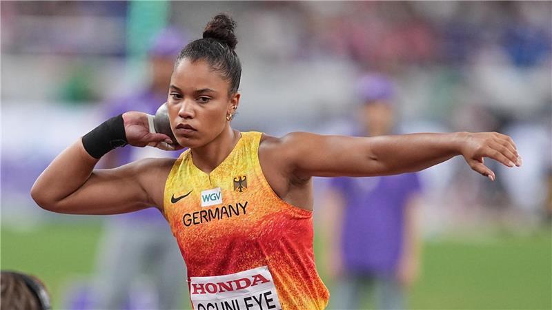 Olympiasiegerin Ogunleye ohne Medaille - „Krasser Zehnkampf“ Kugelstoß-Olympiasiegerin Yemisi Ogunleye musste sich bei der WM mit Platz sechs zufriedengeben.