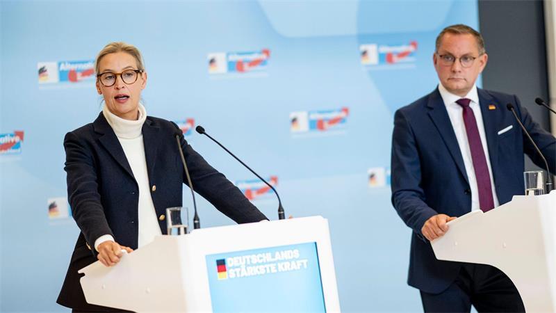 „Parteitag der Schande“ – Machtkampf in NRW-AfD eskaliert Kurz vor dem zweiten Parteitags-Wochenende mischten sich auch die AfD-Chefs Alice Weidel und Tino Chrupalla in den Streit ein. (Archivbild)