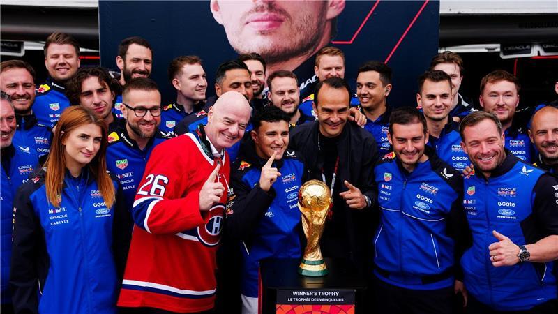 Kurz vor der WM auch in Kanada ließ sich FIFA-Boss Infantino die Gelegenheit nicht nehmen.  