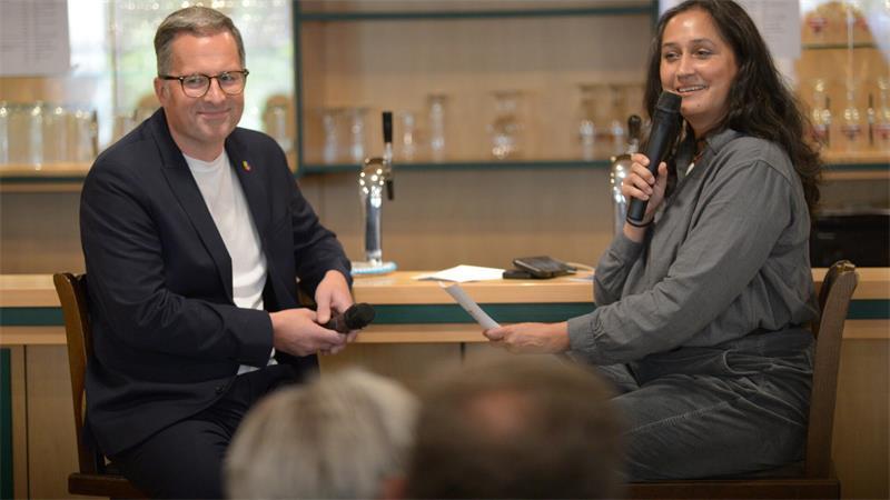 Landrat Kai Seefried (CDU) beantwortet die Fragen von TAGEBLATT-Chefreporterin Anping Richter.