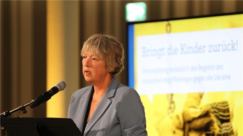 Landtagspräsidentin Hanna Naber (SPD) warf Russland ein „staatlich organisiertes Programm aus Indoktrination und Militarisierung“ vor. (Handout)