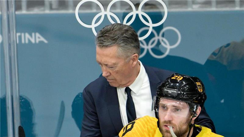 Lange Gesichter bei Bundestrainer Harold Kreis und Kapitän Leon Draisaitl