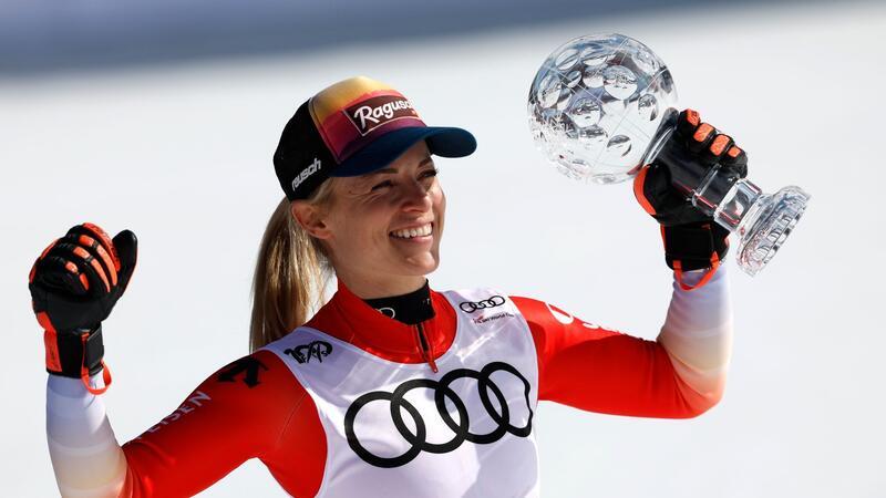 Ski-Stars Odermatt und Gut-Behrami gewinnen Super-G-Weltcups Lara Gut-Behrami hat auch den Super-G-Gesamtweltcup gewonnen.