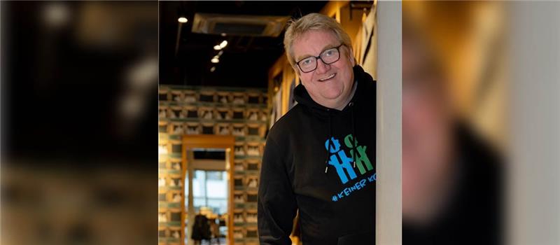 Lars Meier , der Geschäftsführer der Agentur Gute Leude Fabrik, verbreitet in Zeiten der Krise gerne Optimismus. Foto: Martina van Kann