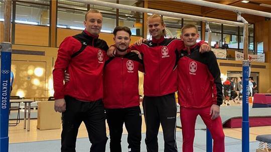Lars Pätow, Patrick Bär, Finn Clostermann und Oleh Feshchenko (von links) holten Platz zwei.
