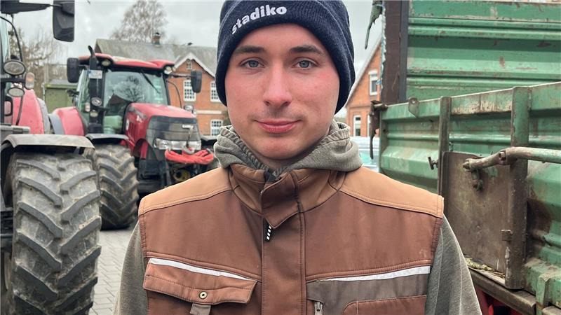 Lasse Beckmann (22), Landwirt aus Wischhafen: „Jeder kann sich auf den anderen verlassen.“