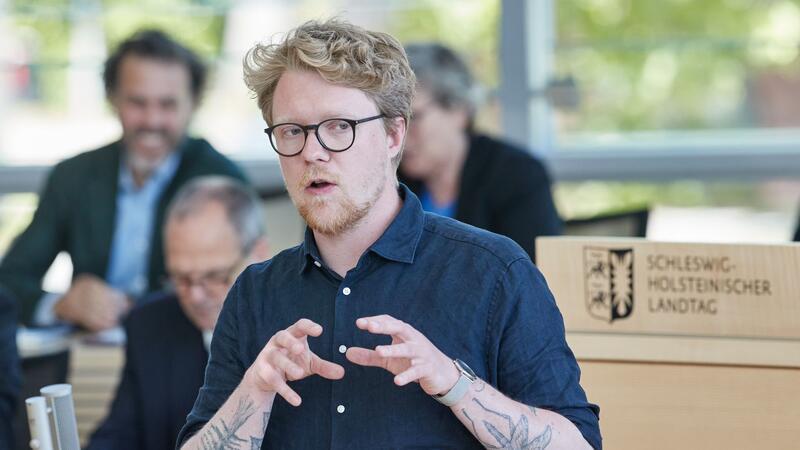 Petersdotter sieht große Chancen für den Norden Lasse Petersdotter (Bündnis 90/Die Grünen), Fraktionsvorsitzender, spricht in einer Sitzung des Landtags.