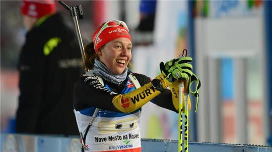 Laura Dahlmeier betrat 2013 in Nove Mesto die weltweite Biathlon-Bühne.