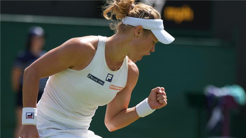 Siegemund feiert Wimbledon-Coup - Struff gegen Alcaraz raus Laura Siegemund darf jubeln.