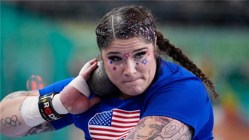 Leichtathletik mit Sternchen: Chase Jackson aus den USA tritt bei der Hallen-WM im Kugelstoßen an. 