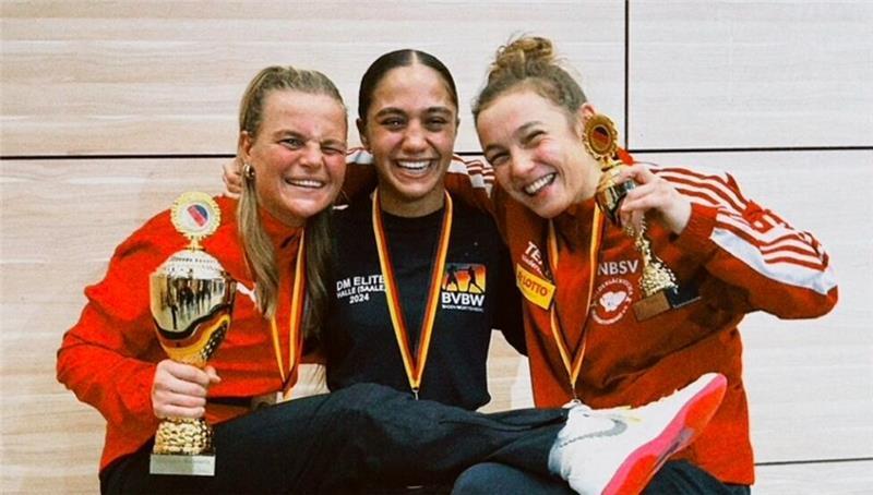 Lena Büchner (rechts) holte bei den Deutschen Meisterschaften Bronze.