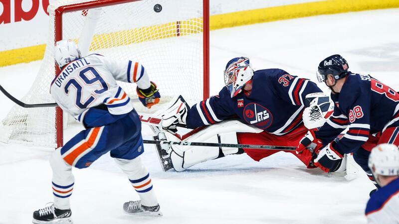 Fünftes Tor im fünften Spiel: Draisaitl trifft für Oilers Leon Draisaitl (l) kommt in dieser Saison nun auf 38 Tore.