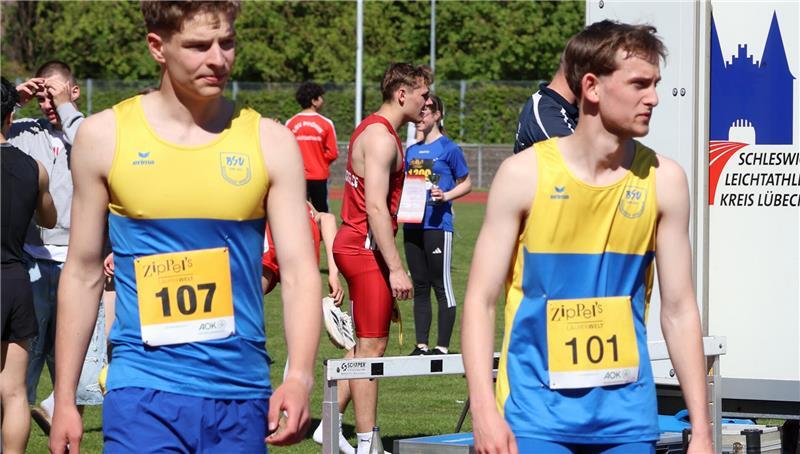 Zwei weitere BSV-Athleten haben sich für die DM qualifiziert Leon Scheffer (links) und Simon Rödenbeck haben in dieser Saison schon die DM-Norm über 400 m geschafft.
