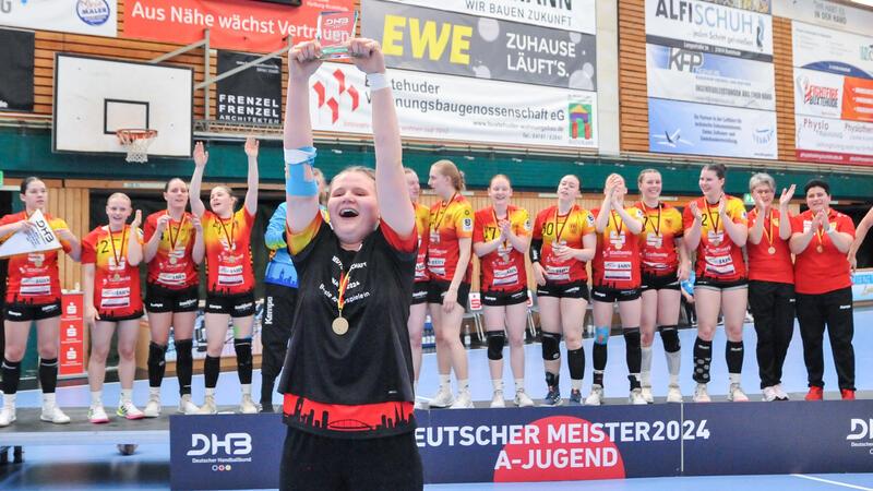 China statt Buxtehude: BSV-Talent verpasst heiße Phase der Vorbereitung Lin Lück, hier noch beim Frankfurter HC, feierte in Buxtehude die deutschen Meisterschaft in der A-Jugend.