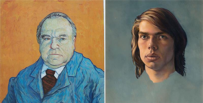 Wolfgang Herrndorf: Die Gemälde des Bestsellerautors Links: Altkanzler Kohl im Stil des Altmeisters Van Gogh : Für das Februar-Blatt im Kalender „Klassiker Kohl“ (1998) malte Wolfgang Herrndorf dieses Bild von Helmut Kohl. Foto: Haffmans Verlag. Rechts: Dieses unbetitelte Selbstbildnis malte Wolfgang Herrndorf zwischen 1986 und 1992. Foto: VG Bild-Kunst, Bonn 2017.