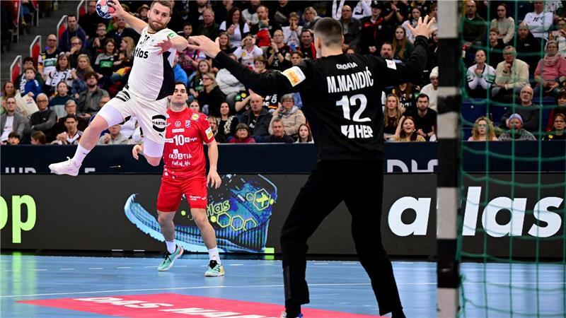 Linksaußen Lukas Mertens agierte gewohnt treffsicher.