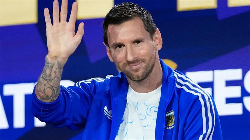 Lionel Messi trat vor dem Finale bei einer Fan-Messe auf.