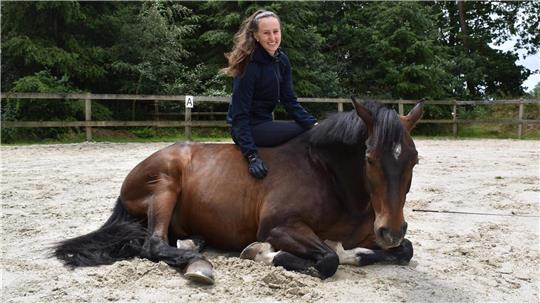 Lisa Röckener mit ihrem Pferd Valoo.Foto: M. Scheer
