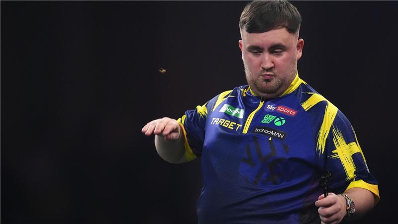 Littler versucht die Wespe abzuwehren.