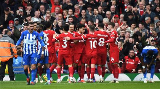Liverpool setzte sich mit 2:1 gegen Brighton durch.