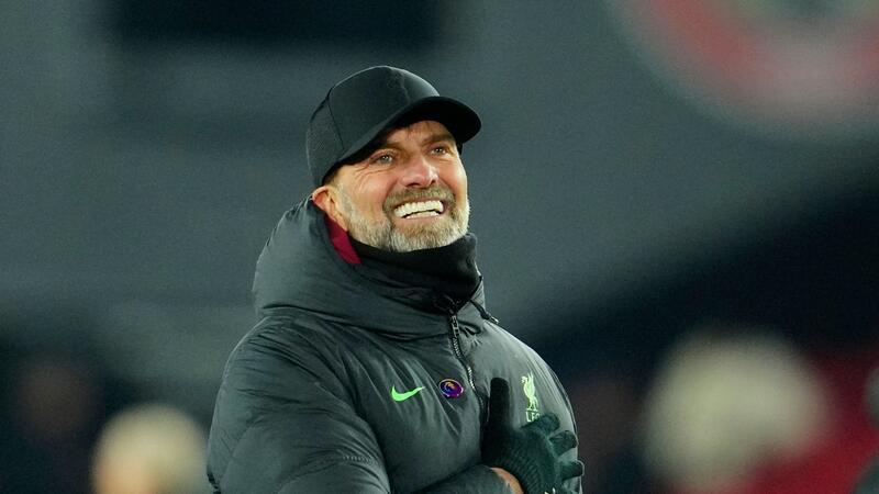 Klopp: Manchester City abschreiben wäre „größter Witz“ Liverpools Trainer Jürgen Klopp freut sich über den Sieg gegen Sheffield United.