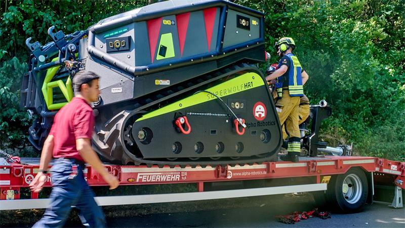 Löschroboter und Drohnen gegen Waldbrände im Einsatz Löschroboter sollen bei Bad Kreuznach bei der Brandbekämpfung helfen.
