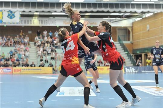 Lotta Heider erzielte gegen ihren Ex-Club Bensheim-Auerbach drei Tore. Foto: Jan Iso Jürgens (nomo)