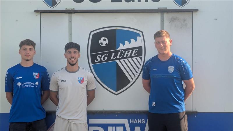 Louis zu Nieden, Ricardo Coimbras und Luc Junge von der SG Lühe.