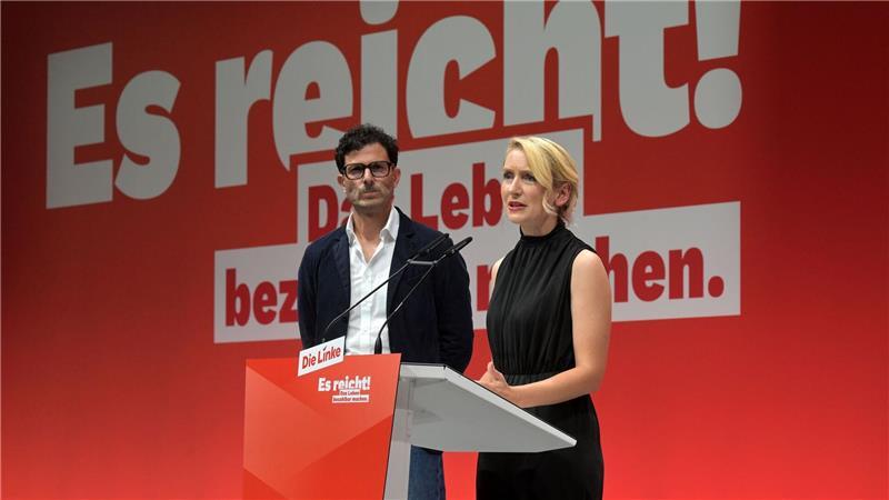 Luigi Pantisano und Ines Schwerdtner sind das neue Führungsduo der Linken. 