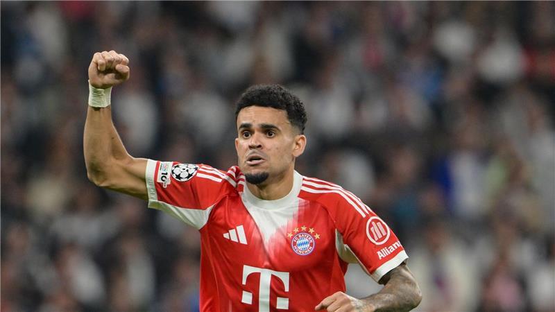 Großer Bayern-Abend im Bernabéu: Real-Fluch vor dem Ende Luis Díaz feiert sein 1:0.