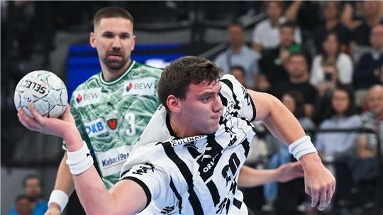 Lukas Laube erzielte die erste Führung für den THW Kiel. (Archivbild)