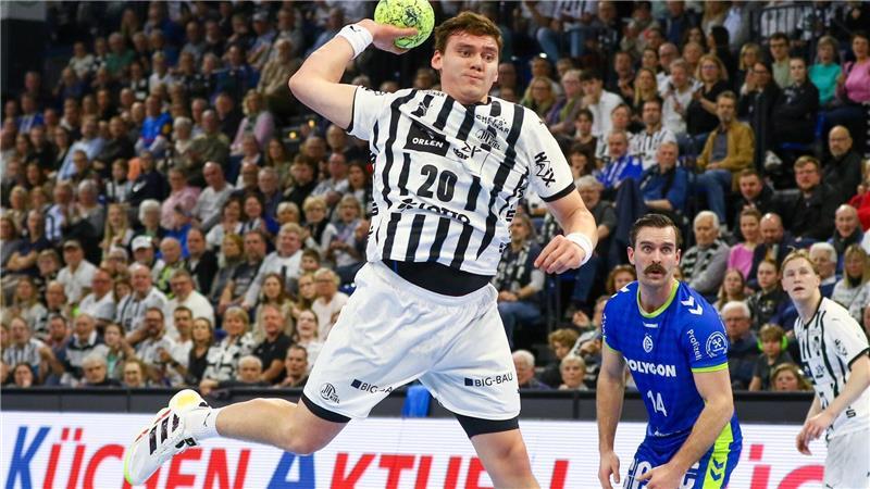Lukas Laube und der THW Kiel spielten gegen Bidasoa Irun. (Archivbild)