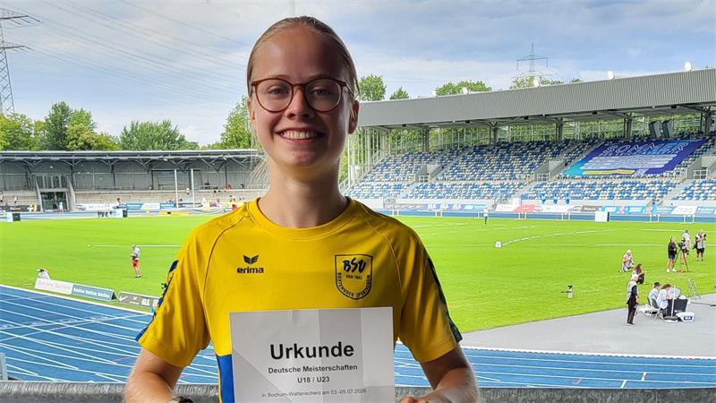 Deutsche Meisterschaft: Athletinnen vom BSV und VfL mischen vorne mit Luzie Knebel (U18) vom Buxtehuder SV wurde bei der DM Fünfte.