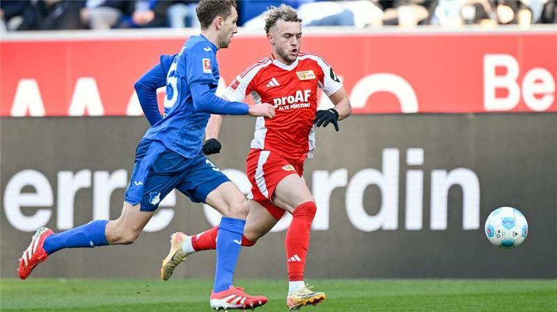 4:0 - Union demontiert Verfolger Hoffenheim Machte mächtig Dampf: Union-Angreifer Benedict Hollerbach