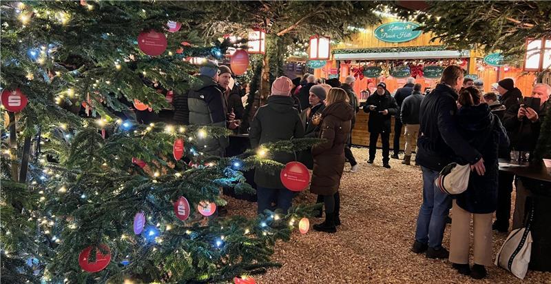Märchenhafte Stimmung im Buxtehuder Weihnachtswald auf dem Petri-Platz.