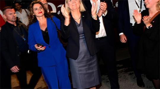 Magdalena Anderssons Sozialdemokraten werden wohl stärkste Kraft.