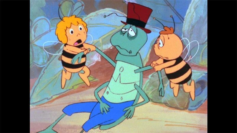 50 Jahre „Biene Maja“: „In einem unbekannten Land...“ Maja und Willi kümmern sich um Grashüpfer Flip.
