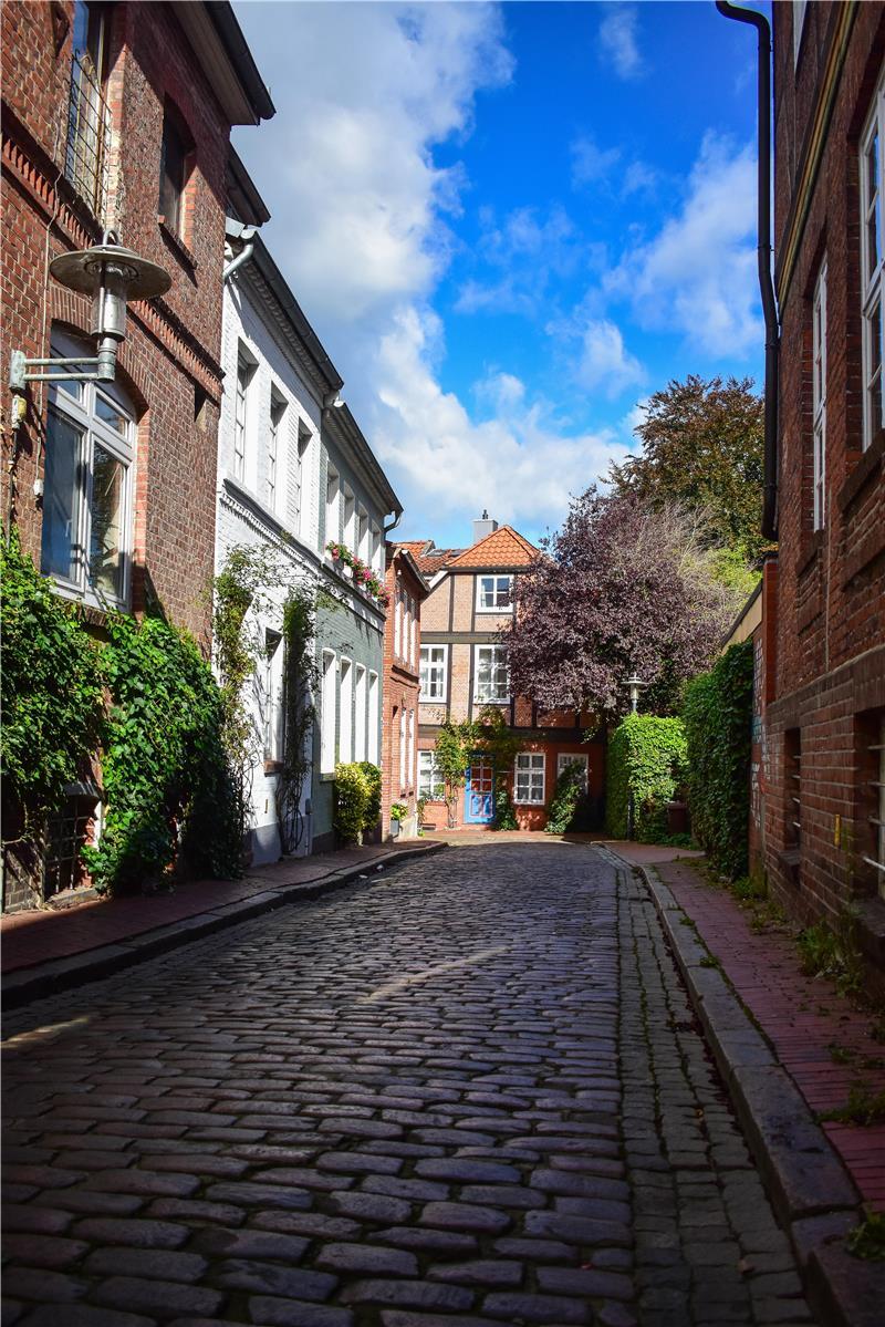 Eine Gasse in der Stader Altstadt.