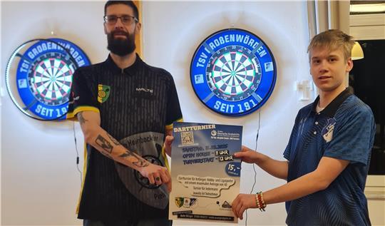 Malte Würger (links) und Keke Beckmann vom TSV Großenwörden freuen sich auf das Benefizturnier, bei dem am Sonnabend in Großenwörden 128 Spieler am Start sind.