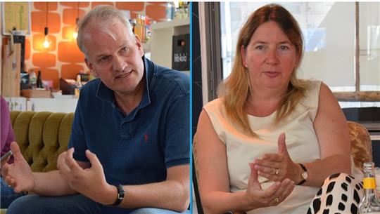 Marc Höper ist Sprecher der Buxtehuder Elternvertretung, Birgit Butter hatte zu dem Schulgipfel eingeladen.