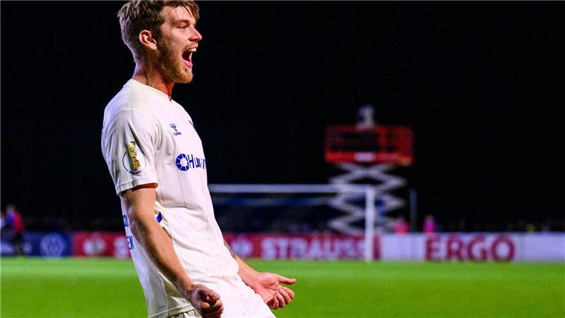 Marcus Mathisen traf beim Magdeburger Pokal-Erfolg zum 2:0.