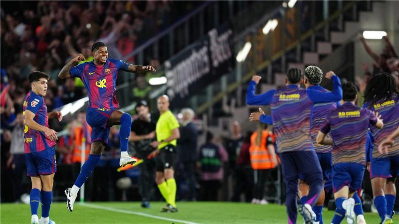 Marcus Rashford ließ den FC Barcelona und seine Fans bereits in der 9. Minute jubeln. 