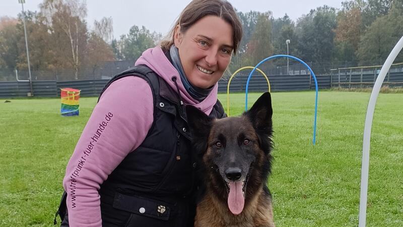 Maria Görtz mit Norris.