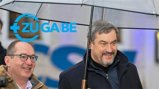 Markus Söder, CSU-Parteivorsitzender und Ministerpräsident von Bayern, und CSU-Innenminister Alexander Dobrindt (links).