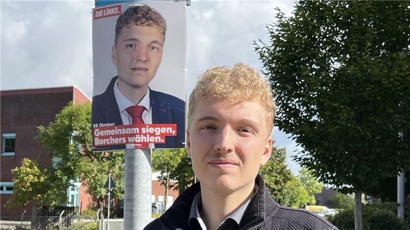 Marlon Borchers kandidierte 2022 bei der Landtagswahl für Die Linke.