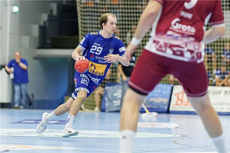 Wenn der Beach-Bundestrainer für den VfL Fredenbeck spielt Marten Franke hat schon sehr früh in seiner Laufbahn Drittliga-Erfahrung gesammelt. Foto: Struwe