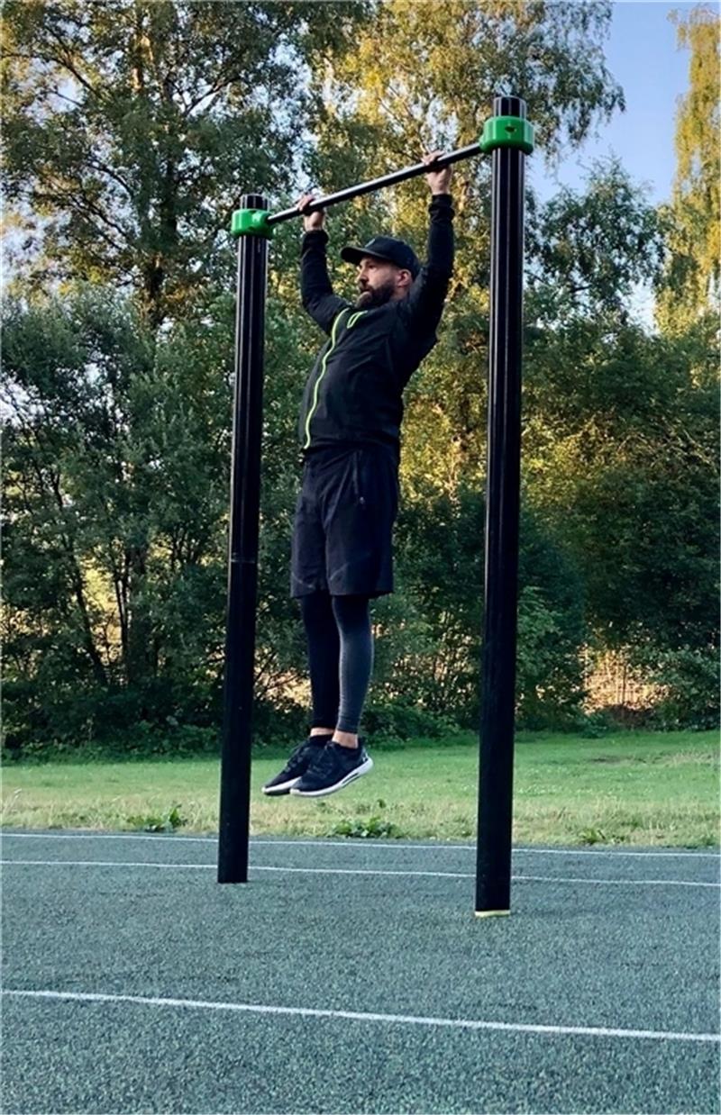 Martin Glaser beim Work-out im Hamburger Bornpark.